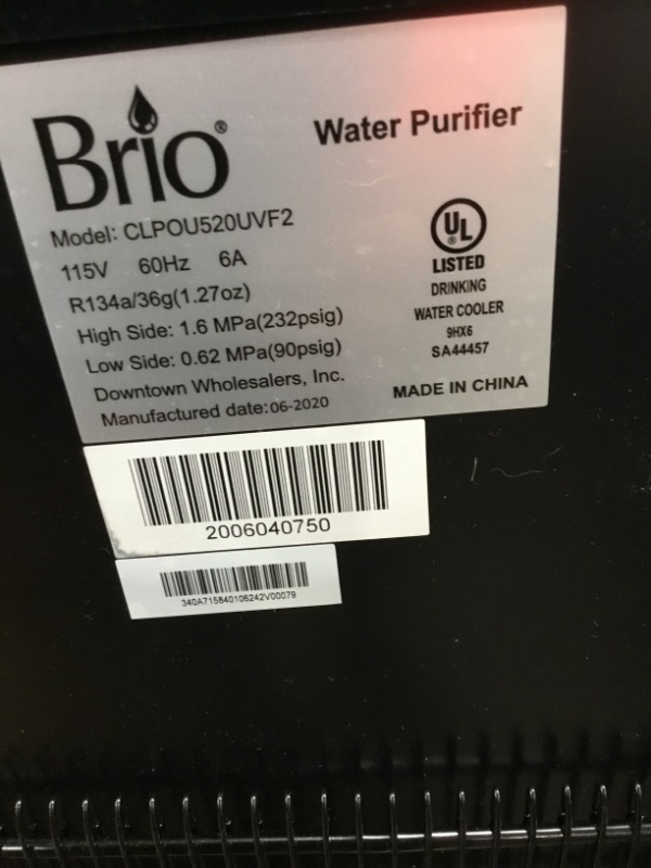 Photo 3 of Brio Self Cleaning Bottleless Water Cooler Dispenser with Filtration