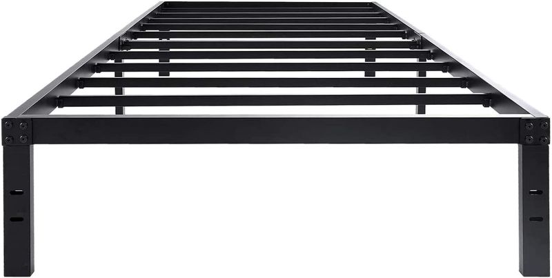 Photo 1 of 45MinST 14 Inch Platform Bed Frame/Easy Assembly Mattress Foundation / 3000lbs Heavy Duty Steel Slat/Noise Free/No Box Spring Needed, Twin
