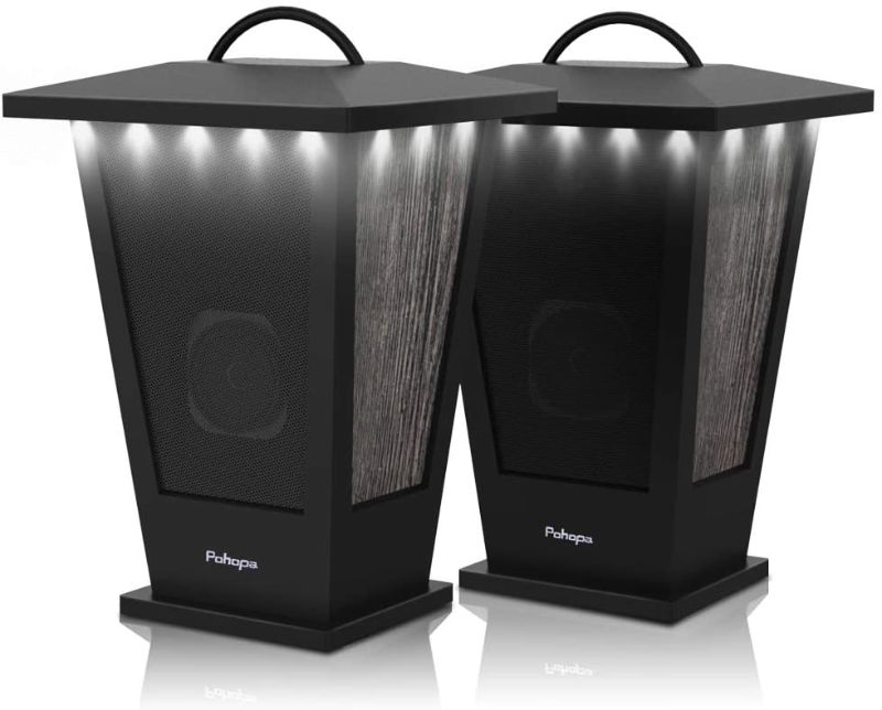 Photo 1 of Bluetooth Speakers Waterproof, Pohopa 2 Packs True Wireless Stereo Sound 20W Speakers Dual Pairing Lantern Indoor Outdoor Speakers with 20 Piece LED Lights,...