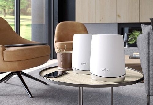 Photo 1 of NETGEAR Orbi 8-Stream Tri-Band AX4200 Whole Home Mesh Wi-Fi 6 System (RBK752-100CNS) - 2 Pack