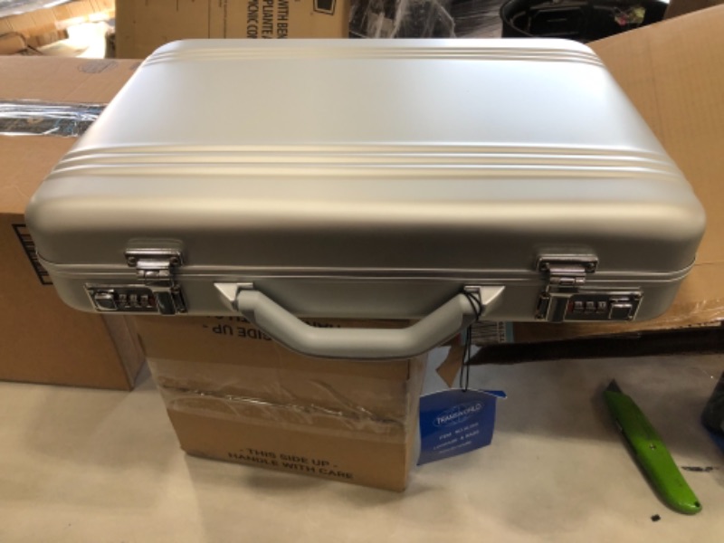 Photo 1 of Silver Aluminum Briefcase,Medium