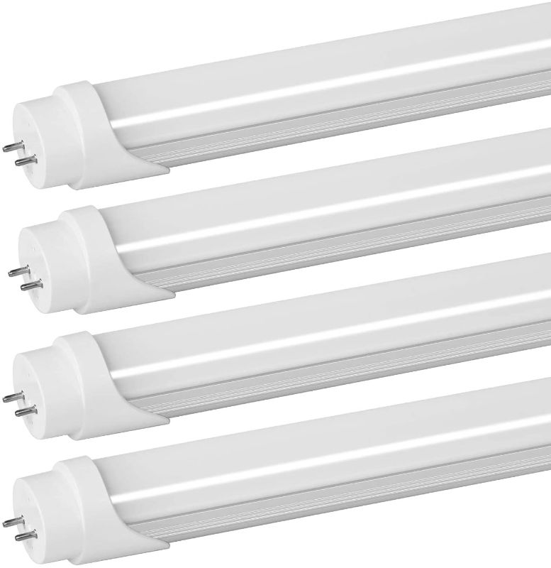 Photo 1 of 2FT LED Tube Light Bulb,9W(25W Equiv),Daylight 5000K,1350 LM Super Bright,F17T8 F18T8 F20T10/CW Fluorescent Replacement,Single-end Powered,Ballast Bypass,2 Foot LED Bulb for Kitchen Bedroom - 4 Pack
