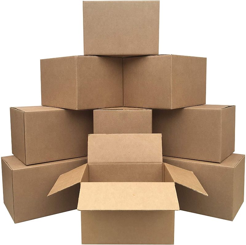 Photo 1 of Amazon Basics Moving Boxes - Medium, 18" x 14" x 12", 10-Pack
