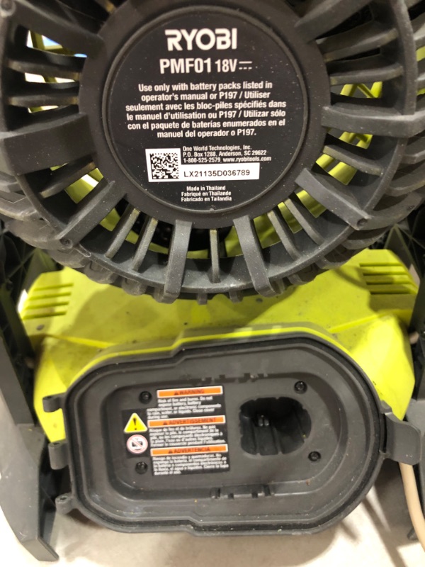 Photo 4 of RYOBI 18-Volt ONE 2-Speed Bucket Top Misting Fan