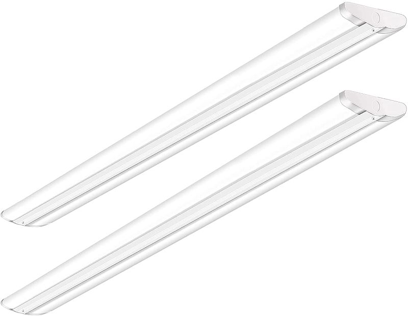 Photo 1 of AntLux 110W 8FT LED Wraparound Ultra Slim Strip Lights, 12600LM, 5000K, 8 Foot LED Garage Shop Lights, Flush Mount Warehouse Office Ceiling Lighting Fixture, Fluorescent Tube Replacement, 2 Pack