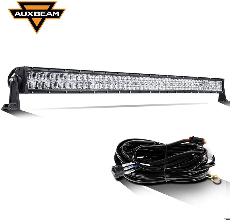 Photo 1 of Auxbeam 50Inch LED Light Bar 288W LED Work Light Driving Light Spot Flood Combo Beam Bar 5D Lens for Car Jeep Off Road SUV UTV ATV Pickup Truck with Wiring Harness