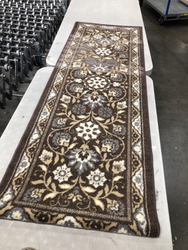 Photo 1 of 2 x 6 green and brown rug runner