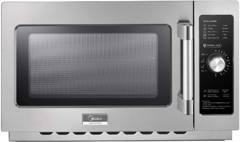 Photo 1 of SEE PICTURE FOR OUTLET NECESSARY
Midea Equipment 1034N0A Stainless Steel Countertop Commercial Microwave Oven, 1000W
