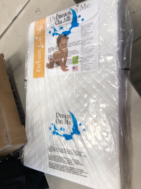 Photo 1 of Dream On Me 3" Extra Firm Portable Crib Mattress, White
