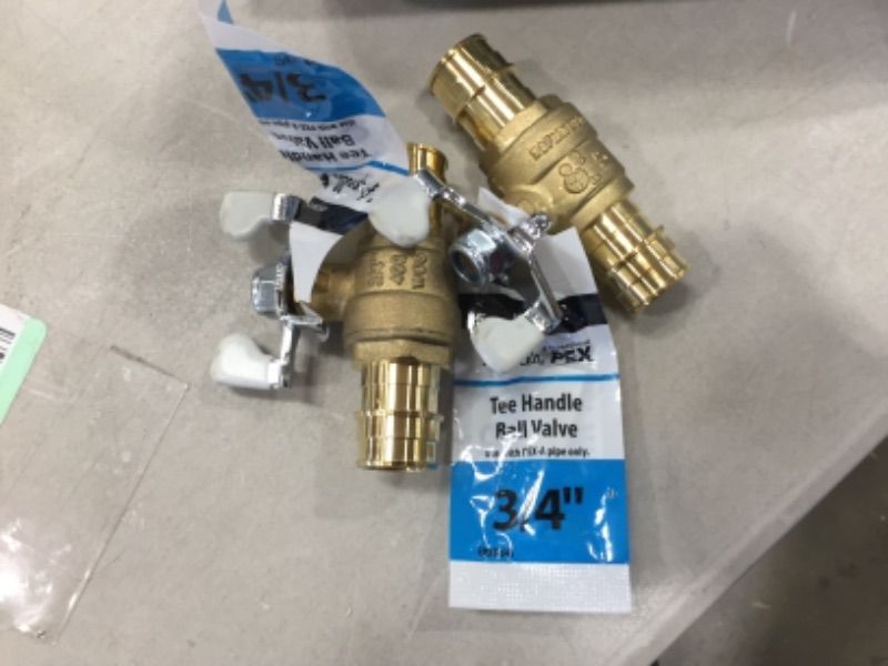 Photo 2 of 2 pollo 3/4 in. Brass PEX-A Barb Ball Valve with Tee Handle