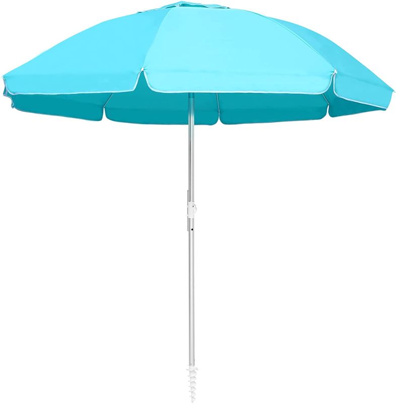 Photo 1 of 6.5FT BLUE BEACH UMBRELLA SKY BLUE