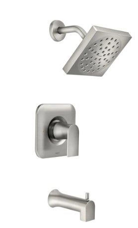 Photo 1 of 
MOEN
Genta Single-Handle 1-Spray Tub and Shower Faucet in Spot Resist Brushed Nickel (Valve Included)

