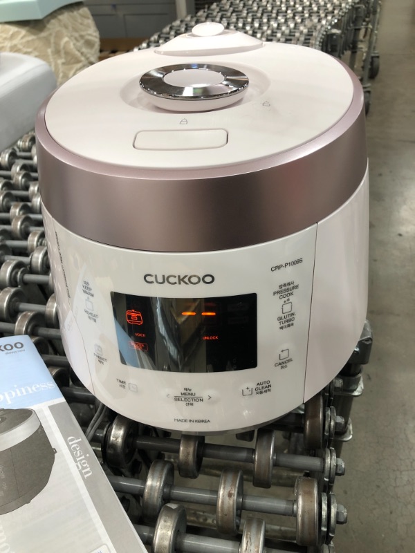 Photo 2 of Cuckoo CRP-P1009SW 10 Cup Electric Heating Pressure Cooker & Warmer – 12 Built-in Programs, Glutinous (White), Mixed, Brown, GABA Rice, [1.8 liters]
