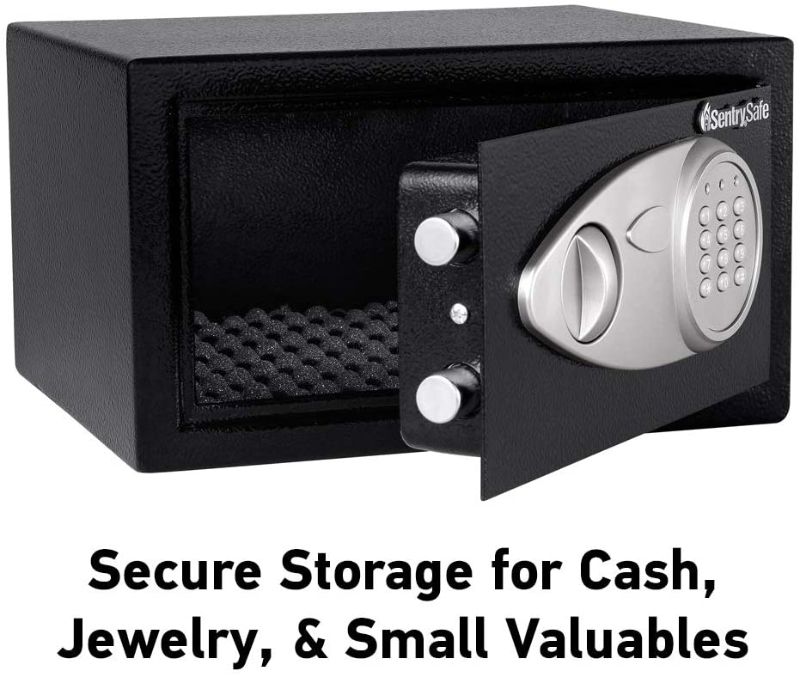 Photo 1 of SentrySafe X041E Security Safe with Digital Keypad, 0.4 Cubic Feet (Small), Black