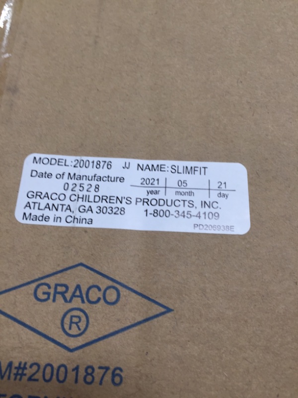 Photo 1 of Graco SlimFit 3 in 1 Car Seat -Slim & Comfy Design Saves Space in Your Back Seat, Darcie, One