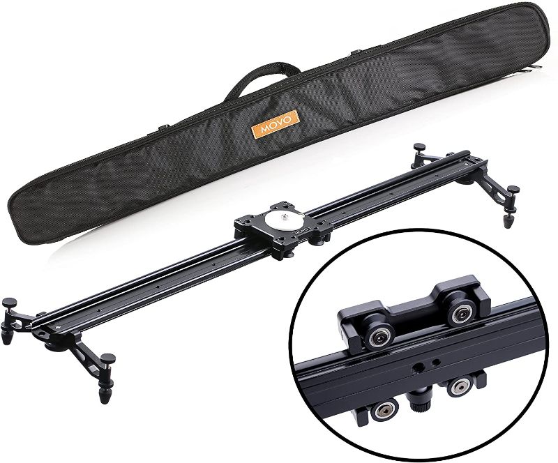 Photo 1 of Movo MV-S85 33 Camera Slider Track Glider System with Roller Bearing Platform, Adjustable Legs, Tension Control and More