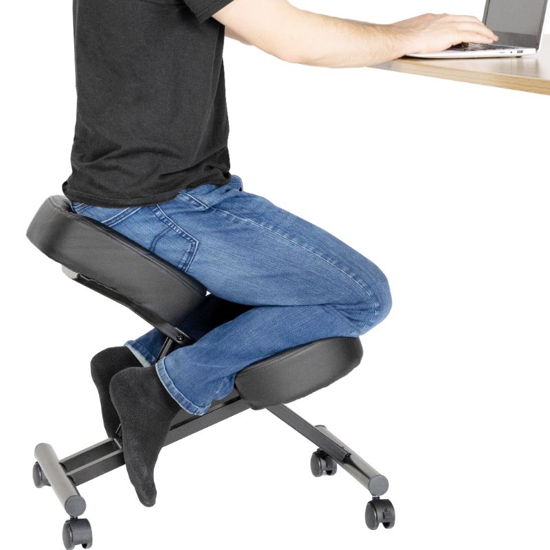 Photo 1 of DRAGONN (by VIVO) Ergonomic Adjustable Kneeling Chair for Home & Office, Black (DN-CH-K01B)