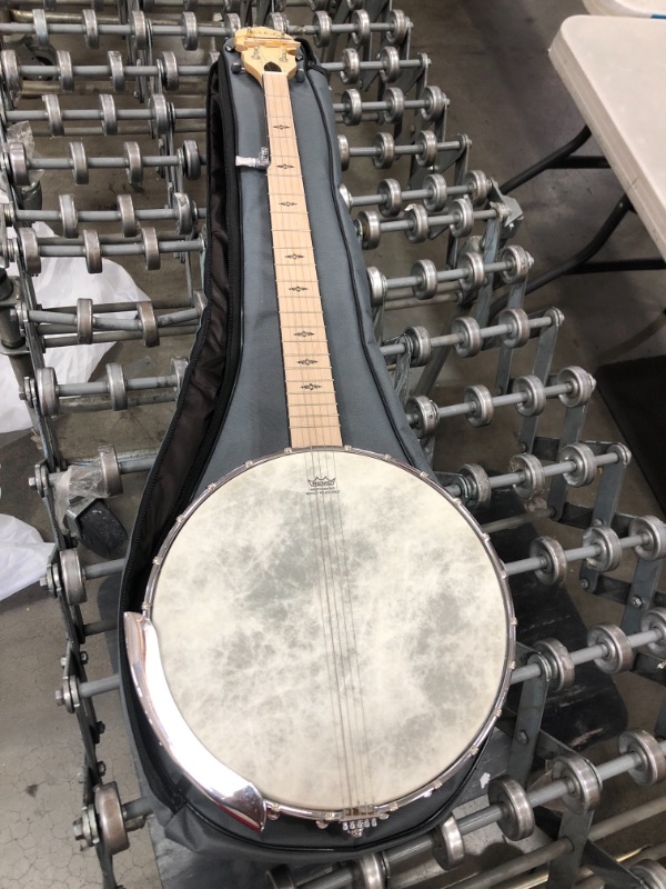 Photo 2 of AKLOT Banjo Ukulele Concert 23 inch Remo Drumhead Open Back Maple Body 15:1 Advanced Tuner with Two Way Truss Rod Gig Bag Tuner String Strap Picks
