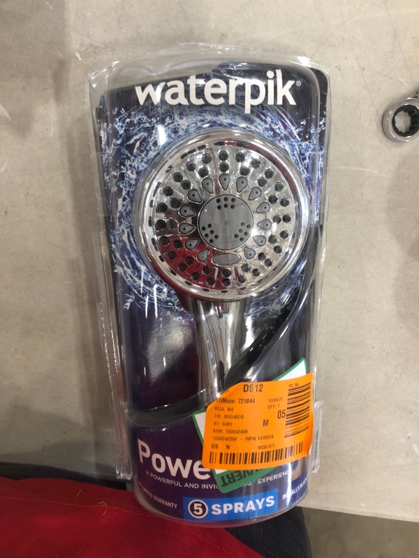 Photo 1 of 5-Spray 3.5 in. Single Wall Mount 1.8 GPM Handheld Shower Head in Chrome
