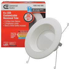 Photo 1 of 6 in. Selectable Integrated LED Recessed Trim Downlight 30 Configurations in 1 Fixture High Ceiling Output T20 Compliant
