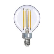 Photo 1 of 40-Watt Equivalent G16.5 ENERGY STAR and CEC Title 20 Dimmable Filament LED Light Bulb Daylight (3-Pack)
