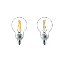 Photo 1 of 60-Watt Equivalent G16.5 Dimmable Candelabra Base LED Light Bulb with Warm Glow Dimming Effect Soft White (8-Pack)
