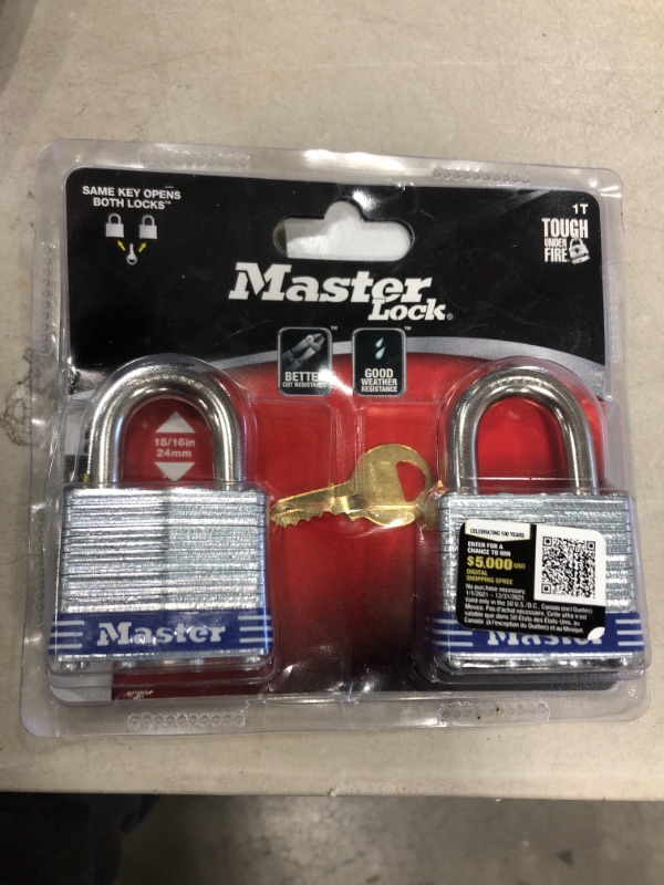 Photo 2 of 1-3/4 in. Laminated Steel Padlock; 2 Pack
