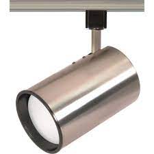 Photo 1 of 1-Light R30 Brushed Nickel Straight Cylinder Track Lighting Head

