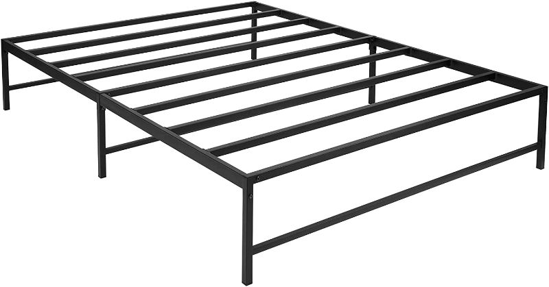 Photo 1 of AITTA Queen Bed Frame 12 inch Metal Steel Slats Platform Bed Frame Mattress Foundation No Box Spring Needed, Easy Assembly, Queen
