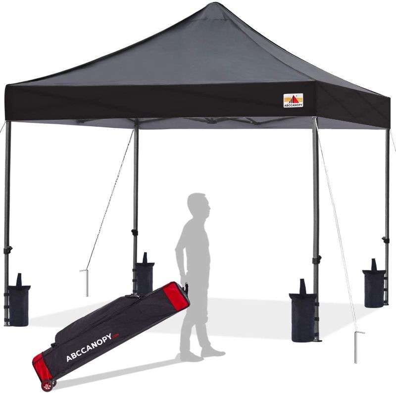 Photo 1 of ABCCANOPY Patio Pop Up Canopy Tent 10x10 Commercial-Series (Black)
