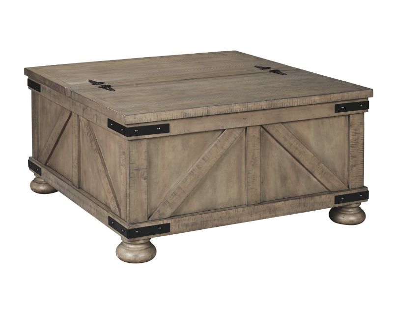 Photo 1 of Aldwin Cocktail Table with Storage Brown - Signature Design by Ashley