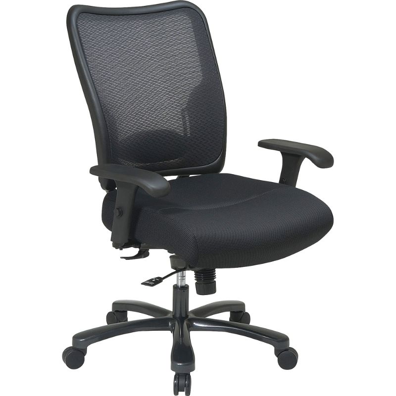 Photo 1 of SPACE Seating Double Air Grid Big and Tall Back and Black Mesh Seat Ergonomic Chair