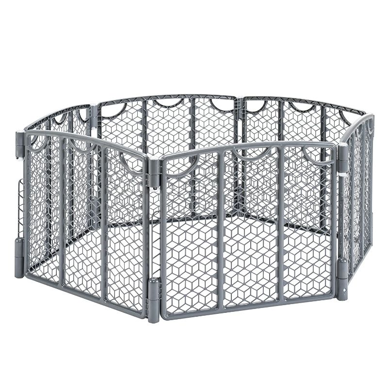 Photo 1 of Evenflo Versatile Playspace Indoor/Outdoor Gate, Cool Gray
