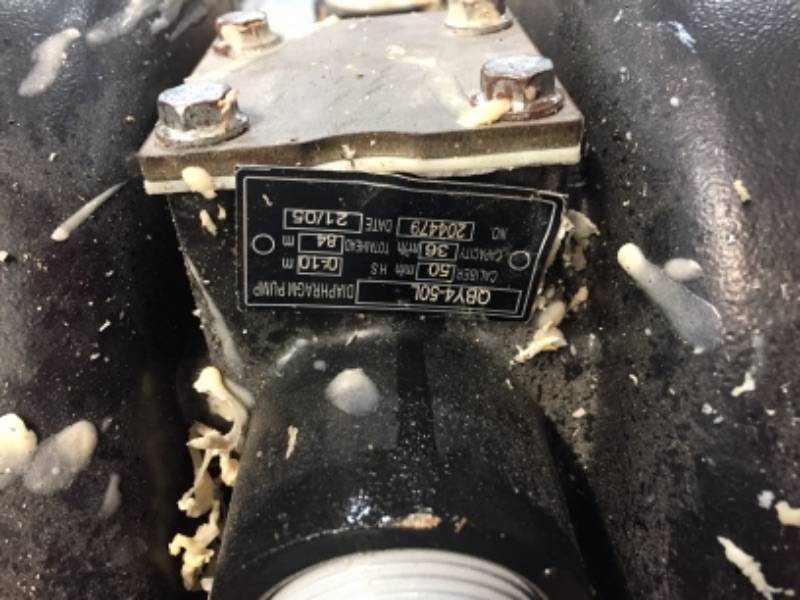 Photo 1 of Air-Operated Double Diaphragm Pump 2 inch Inlet & Outlet Aluminum 140 GPM Max 120PSI for Chemical Industrial Use, QBY4-50L-2

//SIMILAR TO REFERENCE PHOTO HEAVILY USED, DAMAGED BECAUSE IT NEEDS TO BE CLEANED 