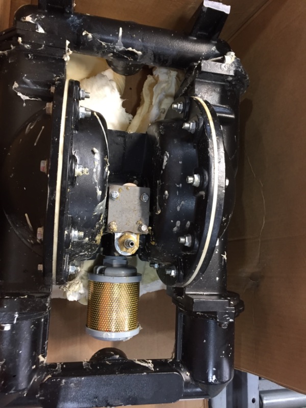 Photo 6 of Air-Operated Double Diaphragm Pump 2 inch Inlet & Outlet Aluminum 140 GPM Max 120PSI for Chemical Industrial Use, QBY4-50L-2

//SIMILAR TO REFERENCE PHOTO HEAVILY USED, DAMAGED BECAUSE IT NEEDS TO BE CLEANED 