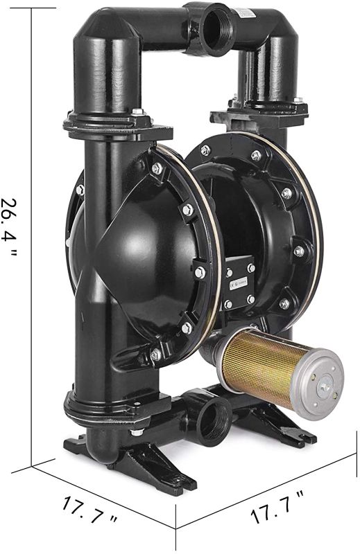 Photo 1 of Air-Operated Double Diaphragm Pump 2 inch Inlet & Outlet Aluminum 140 GPM Max 120PSI for Chemical Industrial Use, QBY4-50L-2

//SIMILAR TO REFERENCE PHOTO HEAVILY USED, DAMAGED BECAUSE IT NEEDS TO BE CLEANED 