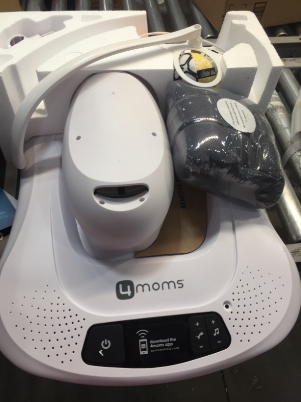 Photo 3 of ***PARTS ONLY*** 4moms® MamaRoo®4 5 Unique Motions Bluetooth Enabled Baby Swing Dark Grey Cool Mesh
