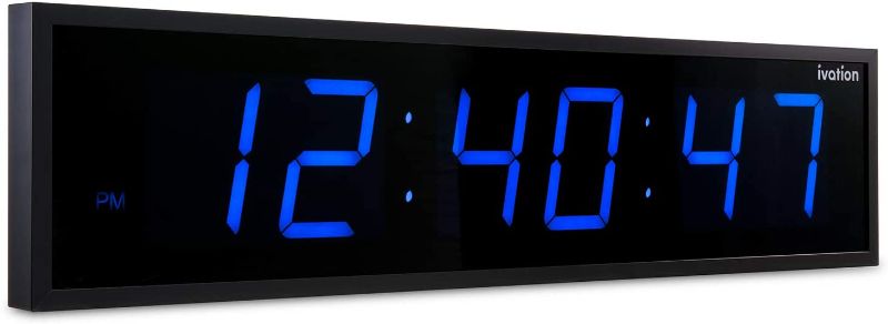 Photo 1 of DBTech Huge Large Big Oversized Digital LED Clock, Blue - 36"
