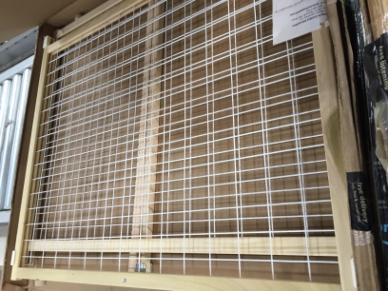 Photo 3 of 50" Wide Extra Wide Wire Mesh Baby Gate: Installs in Extra Wide Opening in Second Without damaging Wall. Pressure Mount. Fits 29.5"-50" Wide...
