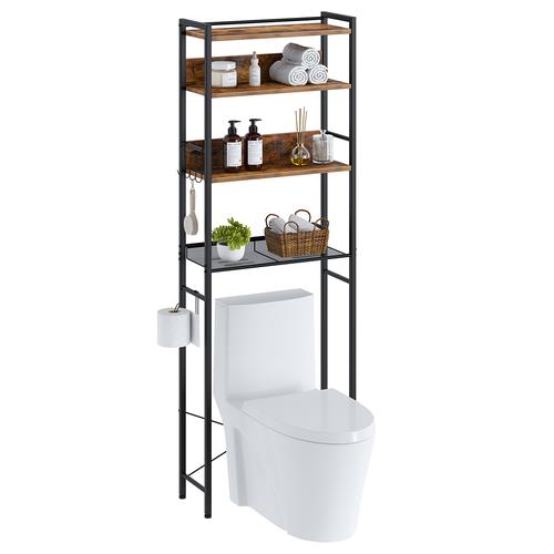 Photo 1 of Rolanstar Wooden Freestanding Bathroom Space Saver, 4-Tier Over The Toilet Storage Rack
