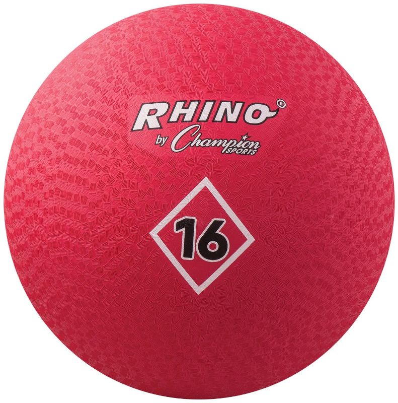 Photo 1 of  2 - Champion Sports Playground Ball, 16", Red