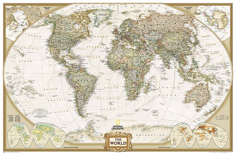 Photo 1 of National Geographic: World Executive Enlarged Wall Map (73 x 48 inches) (National Geographic Reference Map) Map – January 1, 2019
