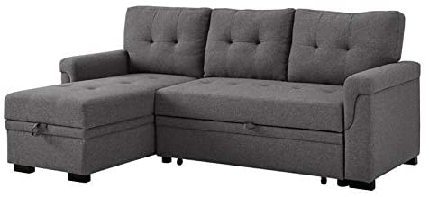 Photo 1 of BOX 1 of A SET NOT COMPLETE 
82.5" REVERSBLE PULL OUT SLEPPER SECTIONAL STORAGE SOFA BED**1 SET **