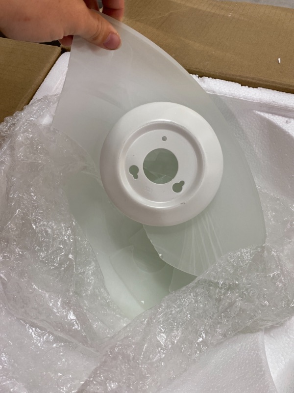 Photo 3 of 52in Swanson Ceiling Fan in Fresh White with LED Light Kit, DAMAGED DURING SHIPPING, PREVIOUSLY OPENED, PLEASE SEE PHOTOS 