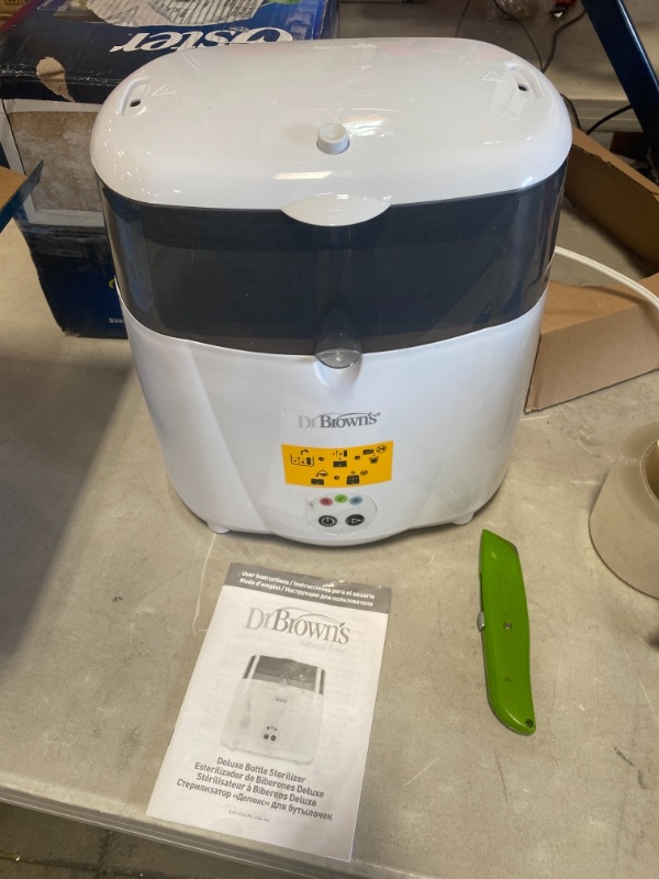 Photo 1 of Dr. Brown's Deluxe Electric Steam Bottle Sterilizer, Gray AS IS USED, MINOR COSMETIC WEAR FROM PREVIOUS USE