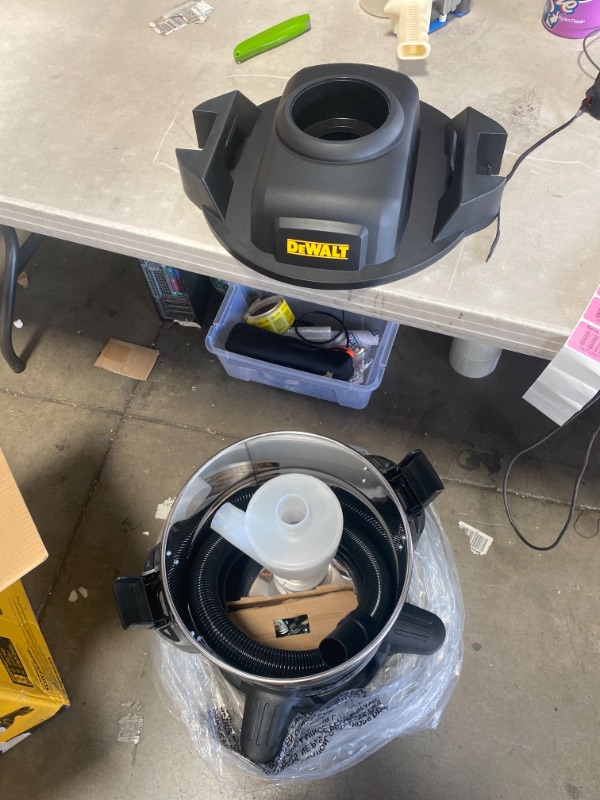 Photo 2 of DEWALT Separator with 10 Gal Stainless Steel Tank, 99.5% Efficiency, High-Performance Cycle Powder Filter, Dust Cyclone Collector, DXVCS003, White
