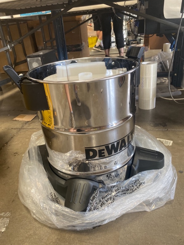 Photo 3 of DEWALT Separator with 10 Gal Stainless Steel Tank, 99.5% Efficiency, High-Performance Cycle Powder Filter, Dust Cyclone Collector, DXVCS003, White
