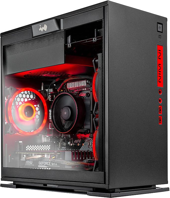 Photo 1 of Skytech Legacy Mini Gaming PC Desktop - AMD Ryzen 7 2700 3.2GHz, GTX 1660 Super 6GB, 8GB DDR4 3000, 500GB SSD, AC WiFi, Win 10 Home, Black
AS IS MISSING ONE STICK OF RAM 