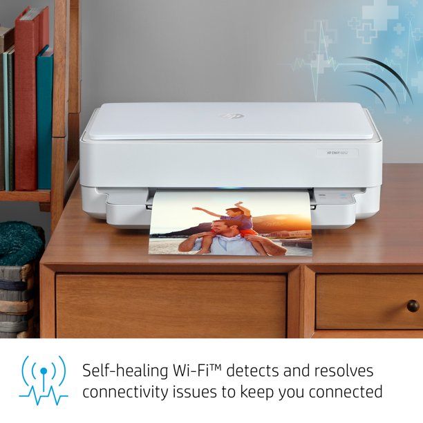 Photo 1 of HP ENVY 6052 Wireless All-in-One Color Inkjet Printer - Instant Ink Ready
AS IS UNABLE TO TEST - USED MISSING CORDS 