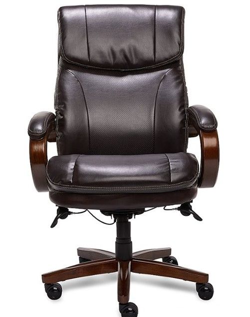 Photo 1 of MISSING COMPONENTS La-Z-Boy - Big & Tall Air Bonded Leather Executive Chair - Vino Brown 
